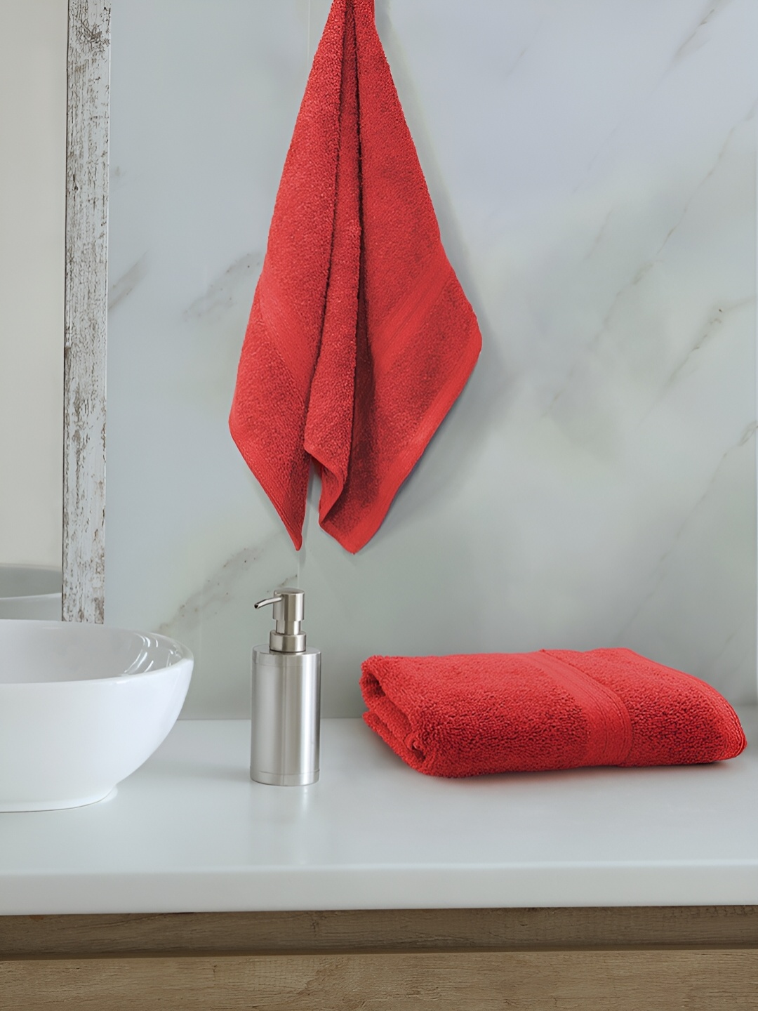 

Sassoon 2-Pcs Red 2-Pcs Pure Cotton Hand Towels