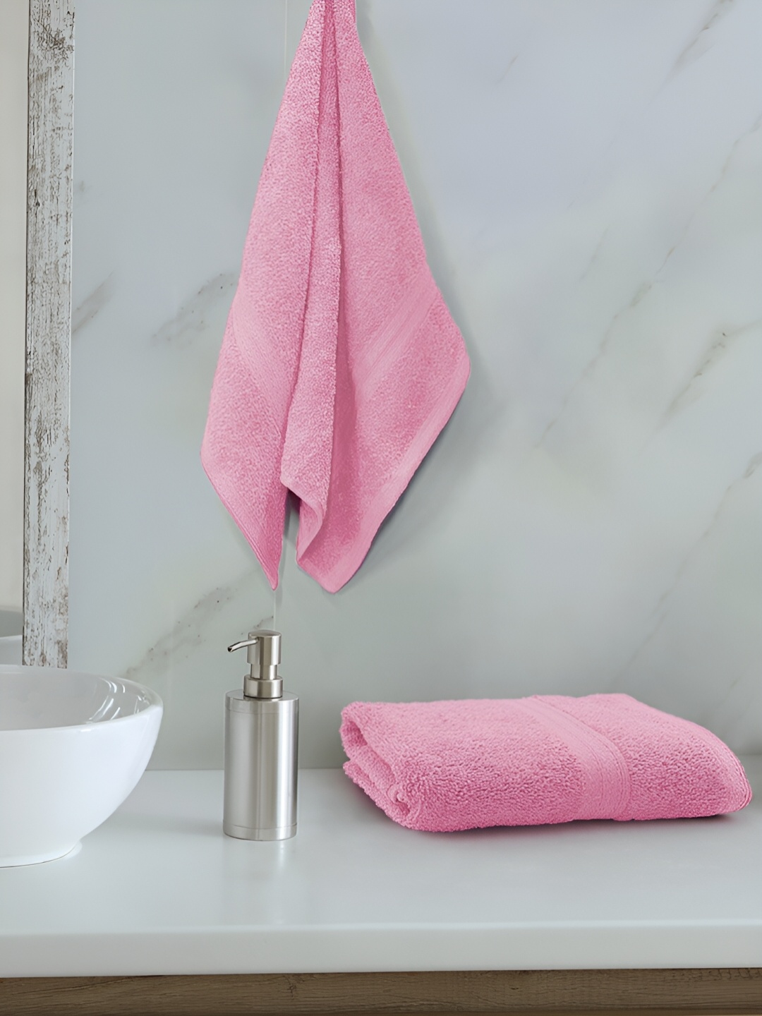 

Sassoon Pink 2-Pcs Pure Cotton Hand Towels
