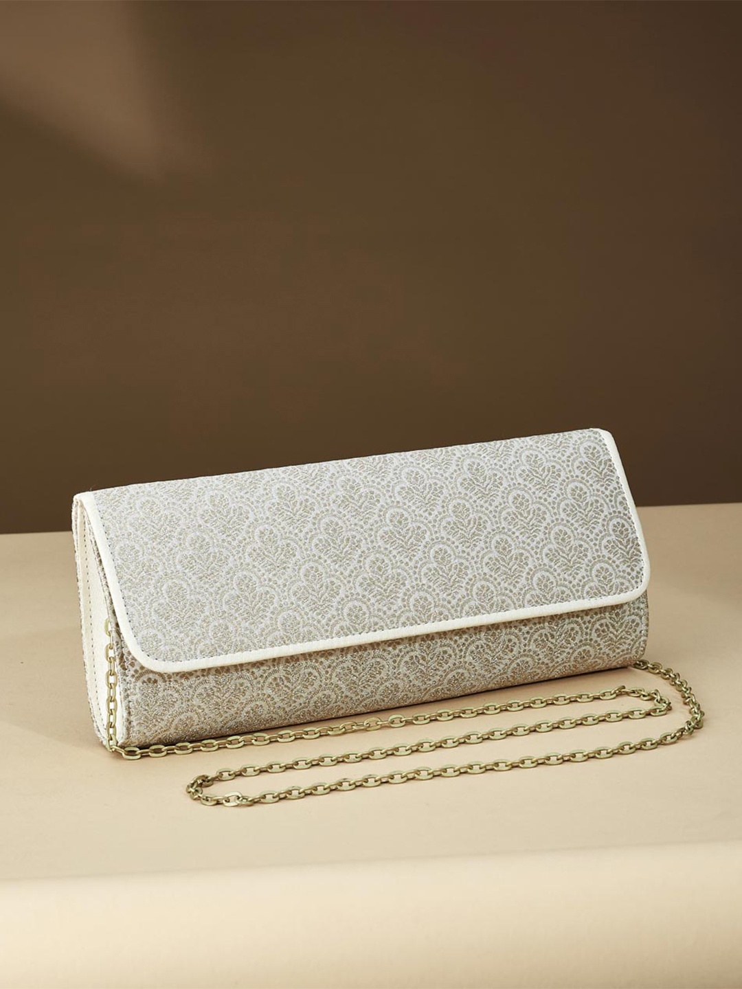 

Fabindia Textured Purse Clutch, Off white