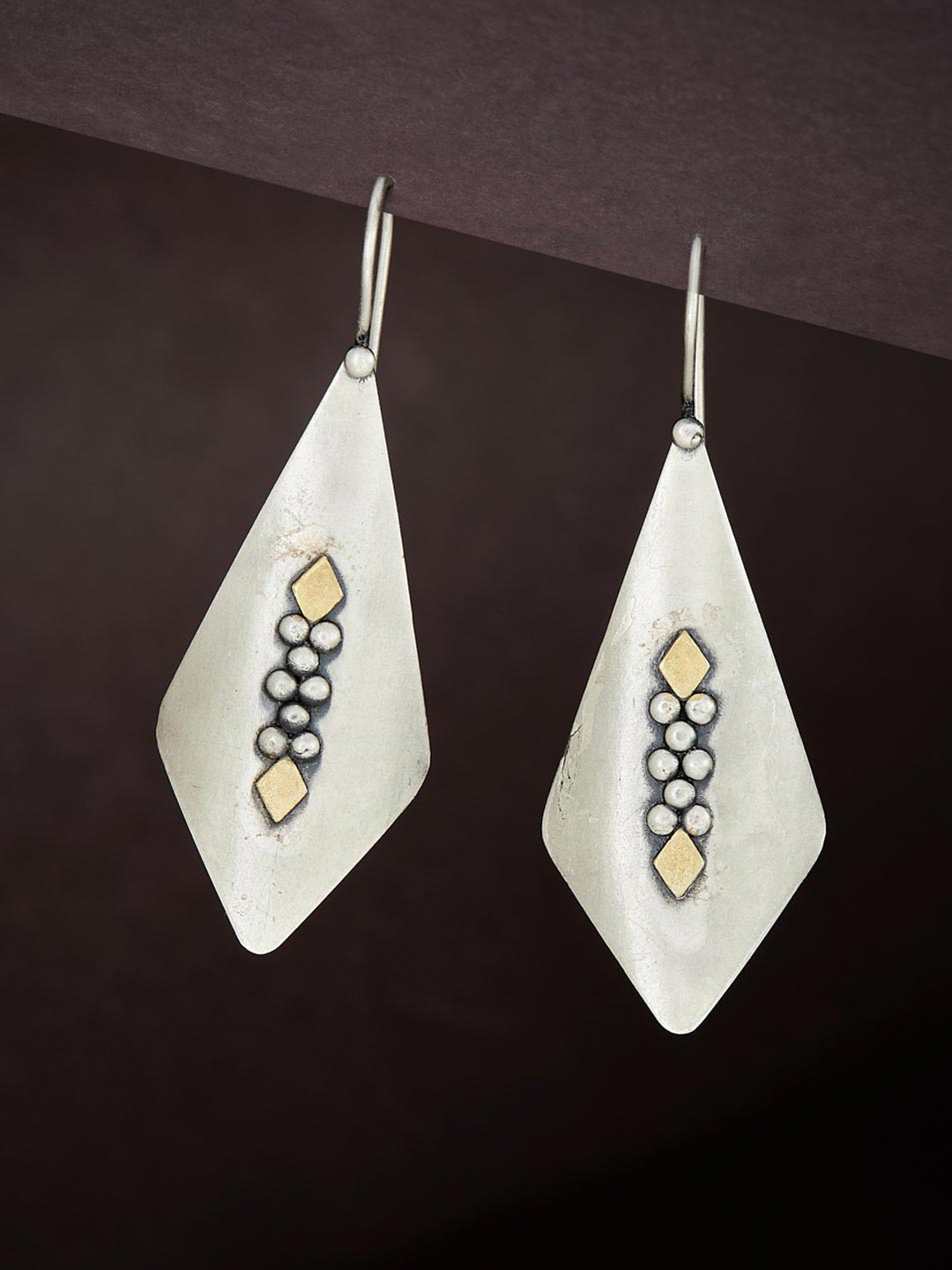 

Fabindia Contemporary Drop Earrings, Silver