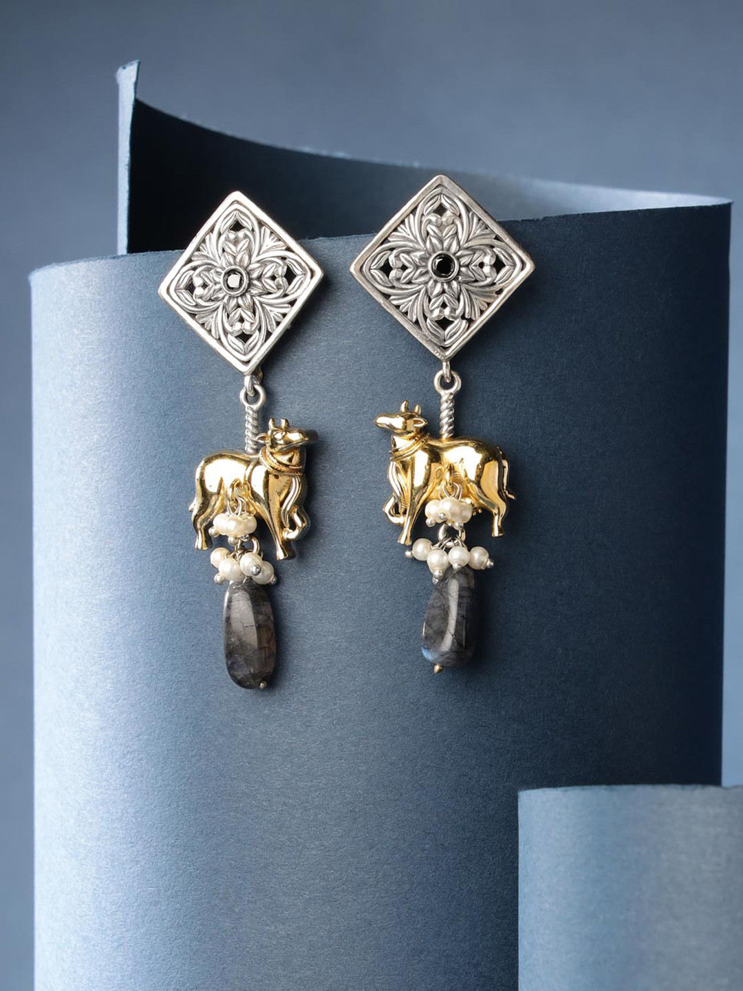 

Fabindia Contemporary Drop Earrings, Gold