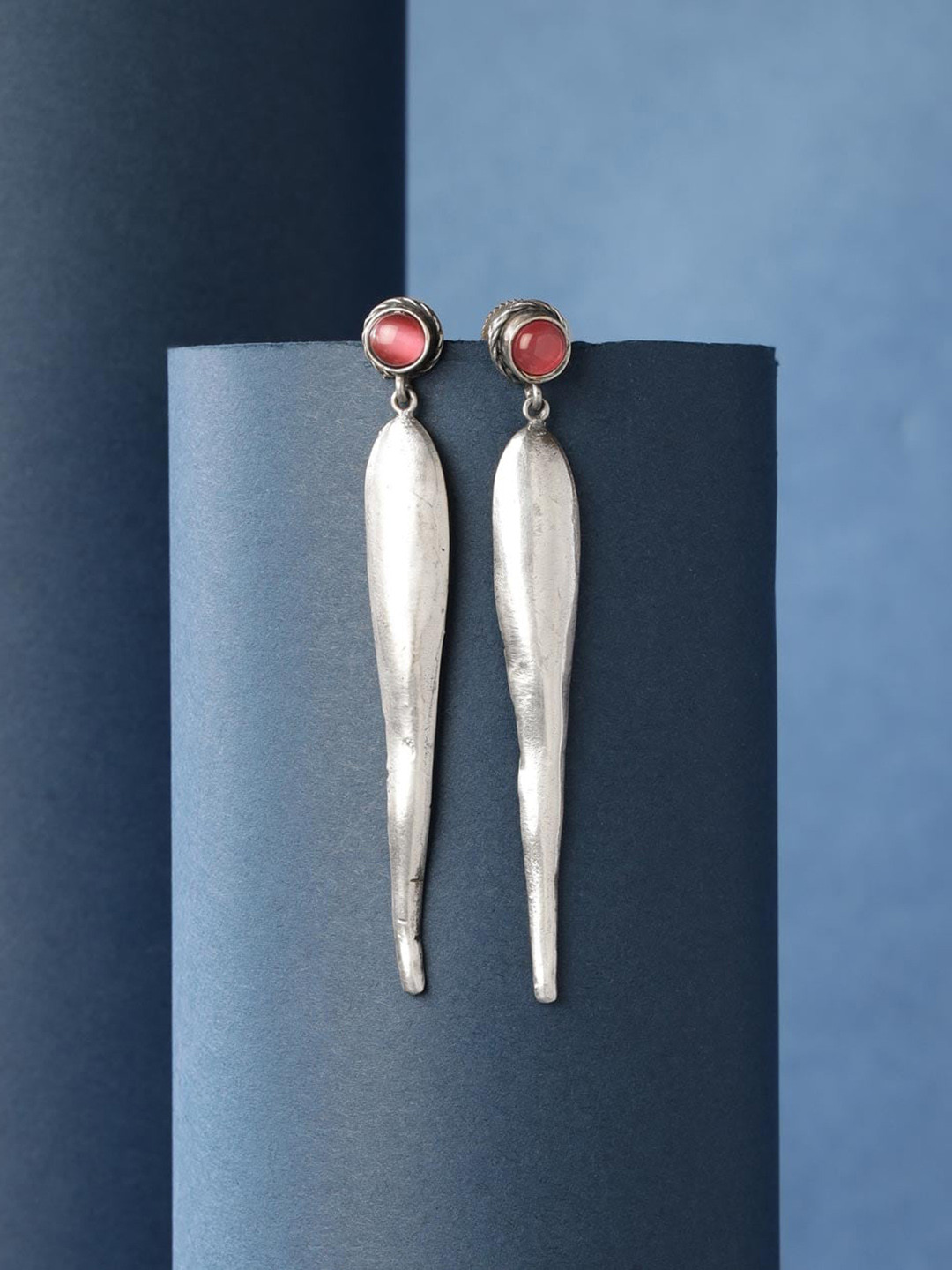 

Fabindia Artificial Stones Contemporary Drop Earrings, Silver