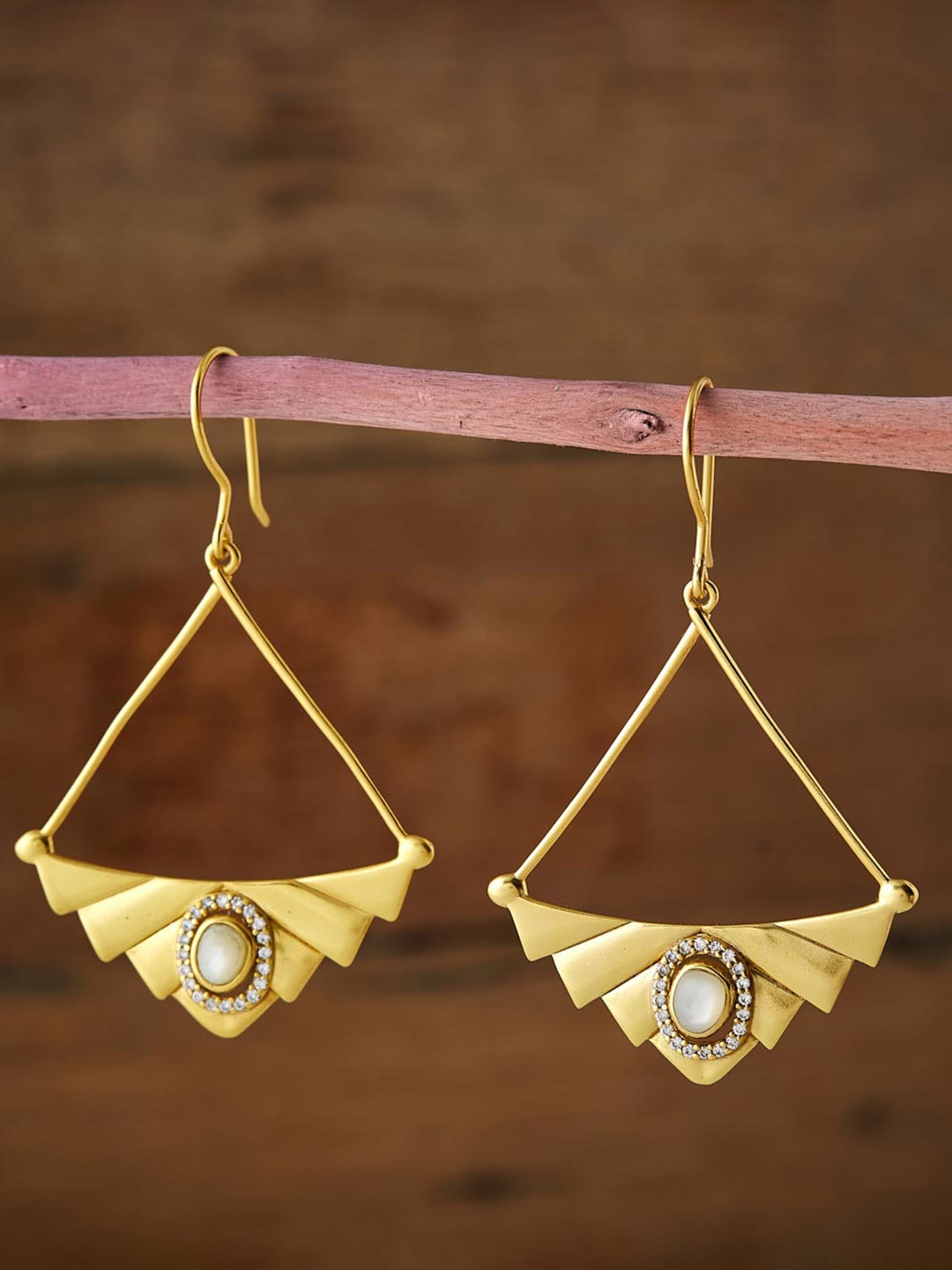 

Fabindia Gold Plated Contemporary Drop Earrings
