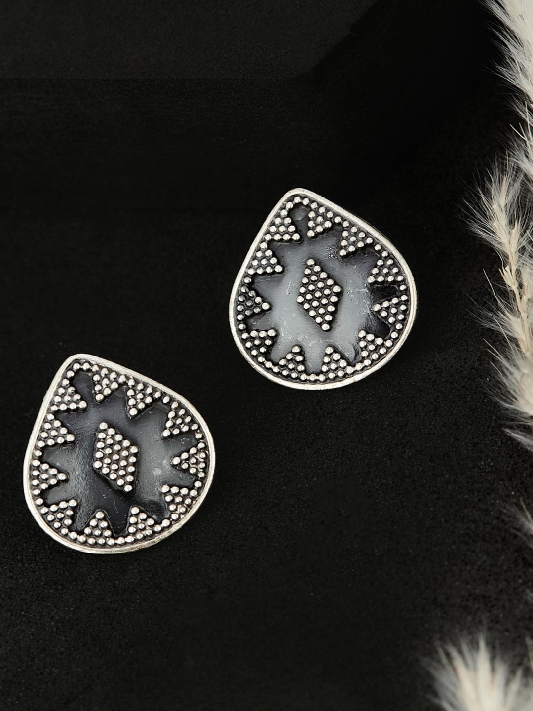 

Fabindia Teardrop Shaped Silver Studs