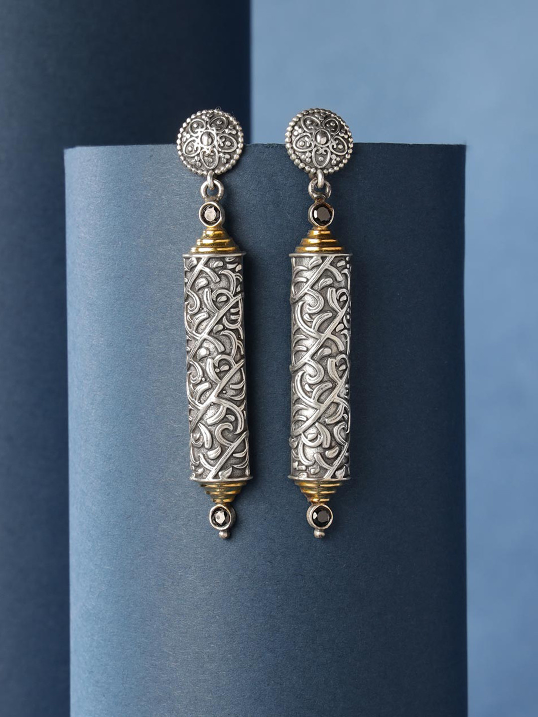 

Fabindia Contemporary Drop Earrings, Silver
