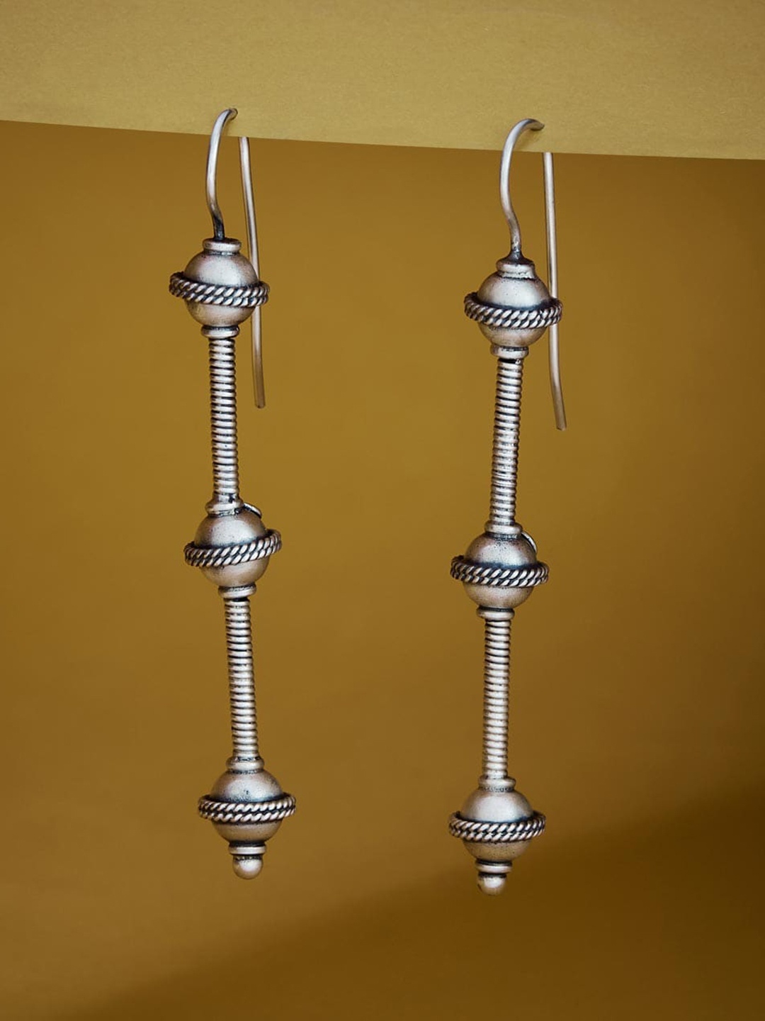 

Fabindia Silver Contemporary Drop Earrings