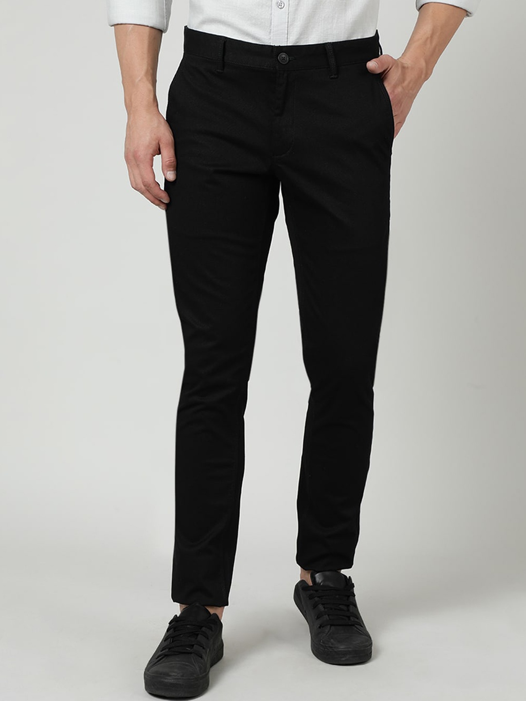 

Crocodile Men Urban Slim Fit Chinos Trousers, Black