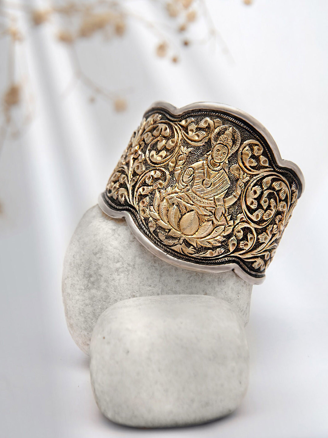 

Neeta Boochra 22KT Gold-Plated 925 Sterling Silver Temple Bangle