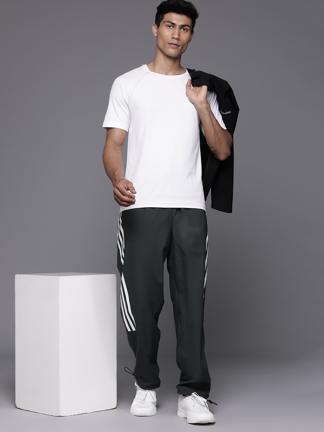 

ADIDAS Men Future Icons 3-Stripes Loose Woven Track Pants, Black