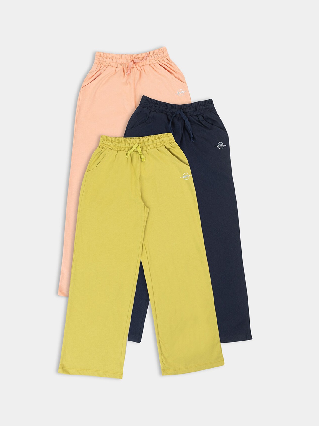 

PAMPOLINA Girls Pack of 3 Cotton Track Pants, Yellow
