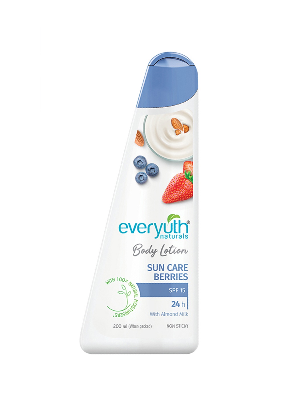 

everyuth Naturals Sun Care Berries SPF 15 Non Sticky Body Lotion - 200ml, White