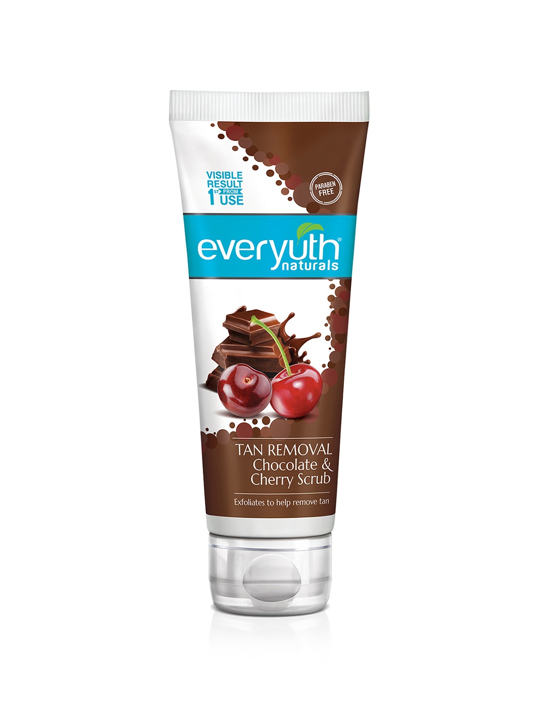 

everyuth Naturals Pure & Light Tan Removal Chocolate & Cherry Scrub - 50g, Brown