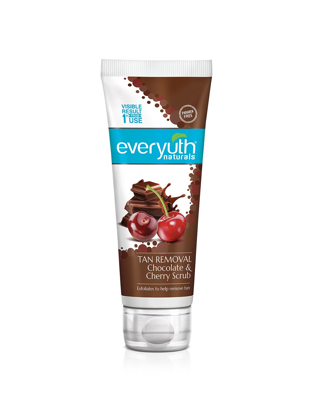 

everyuth Naturals Pure & Light Tan Removal Chocolate & Cherry Scrub - 100g, Brown