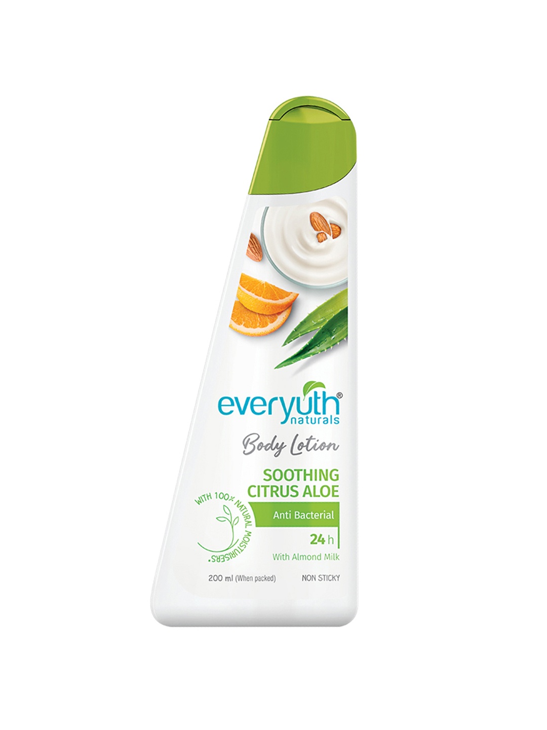 

everyuth Naturals Soothing Citrus Aloe Anti-Bacterial Body Lotion - 200ml, White