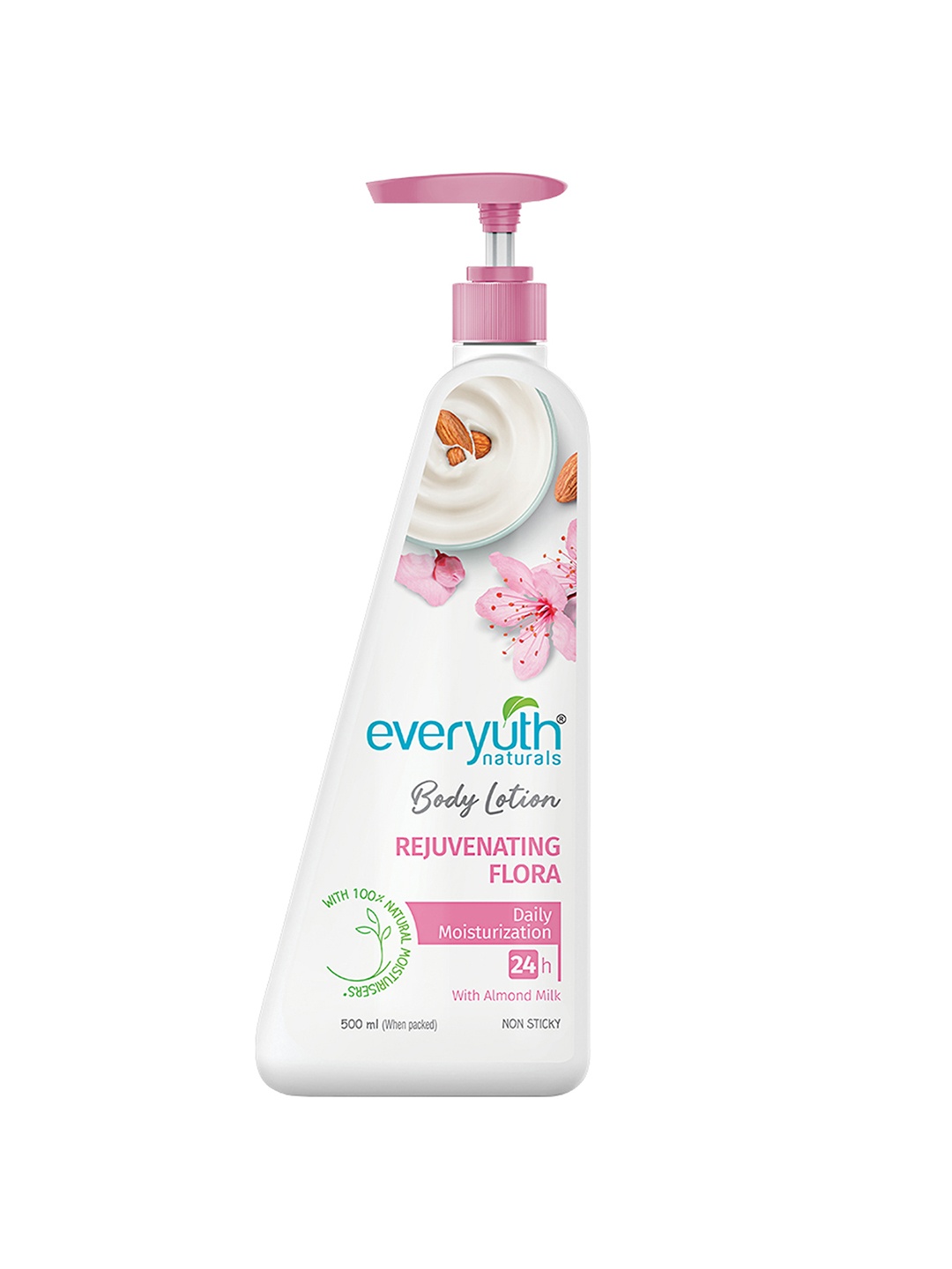 

everyuth Naturals Rejuvenating Flora Daily Moisturization Non Sticky Body Lotion - 500ml, White