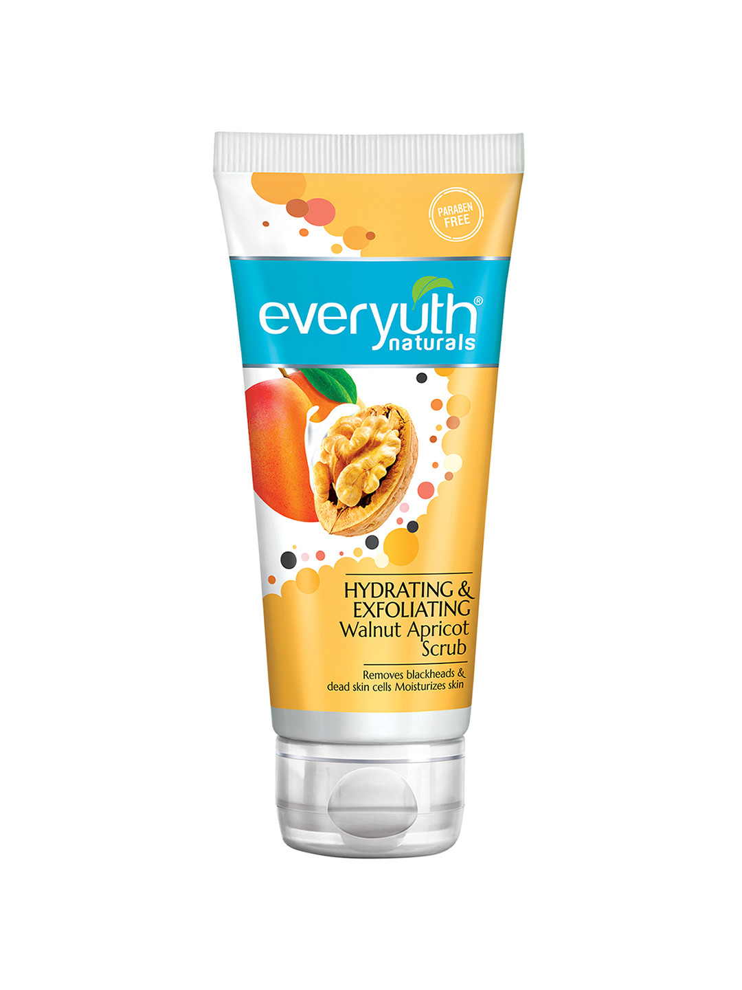 

everyuth Naturals Hydrating & Exfoliating Walnut Apricot Face Scrub For Blackheads - 100g, Orange