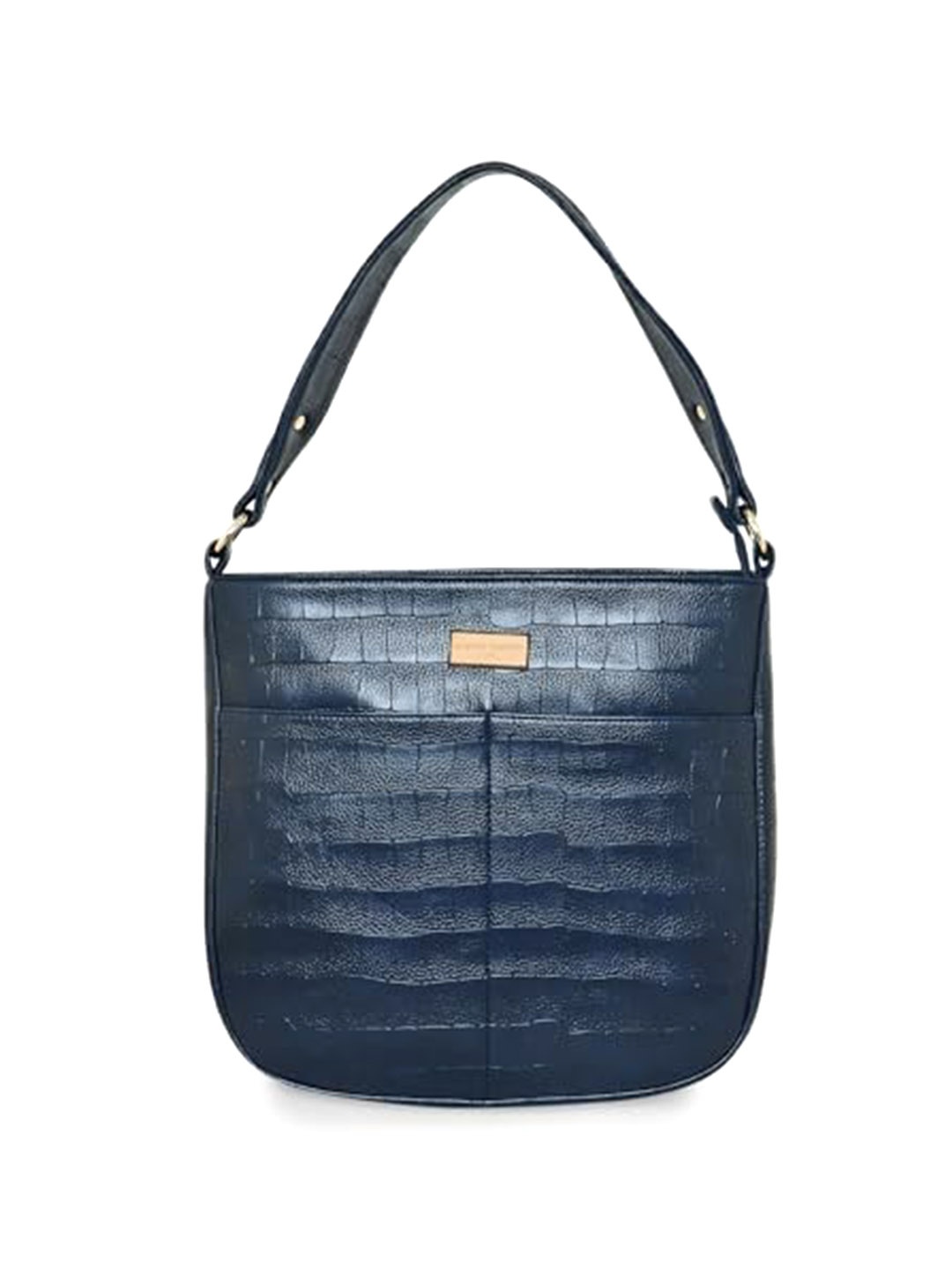 

pierre cardin Textured PU Structured Handheld Bag, Blue