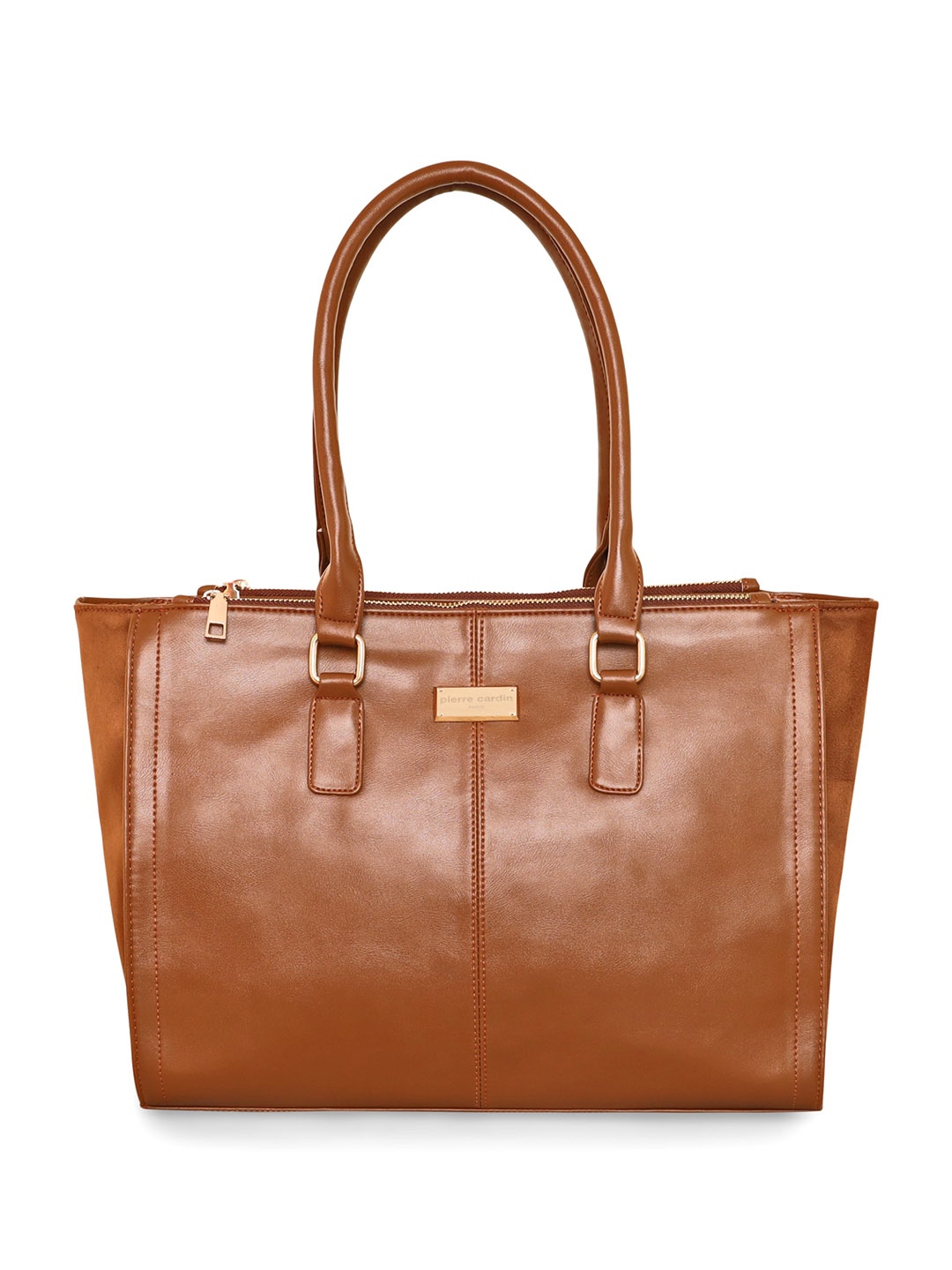 

pierre cardin PU Structured Shoulder Bag, Tan