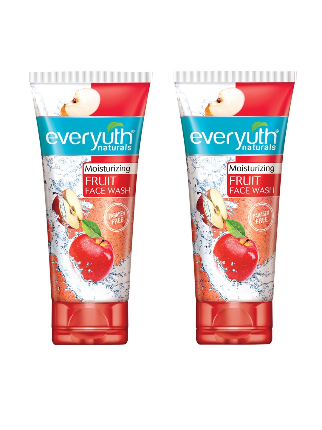 

everyuth Naturals Set Of 2 Moisturizing Fruit Face Wash With Apple Extracts - 150g Each, Red