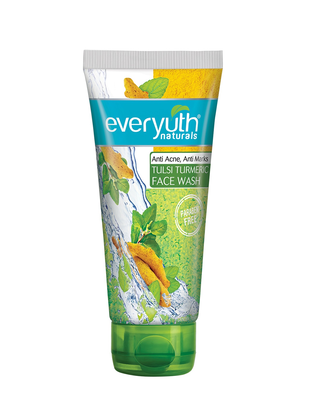 

everyuth Naturals Anti Acne & Anti Marks Tulsi Turmeric Face Wash - 150g, Green