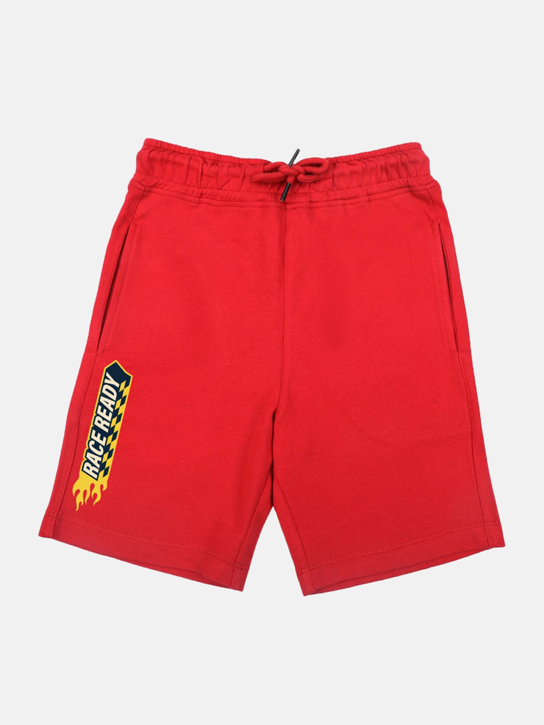 

YK Disney Boys Cars Printed Mid-Rise Shorts, Red