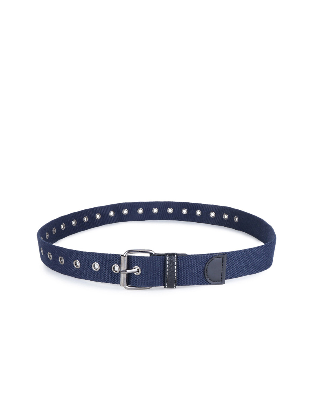 

Zacharias Men Textured Cotton Belt, Blue