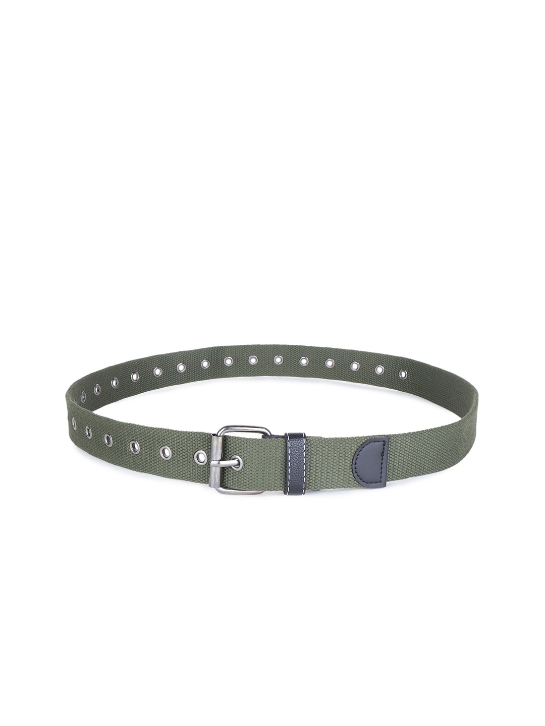 

Zacharias Men Textured Cotton Belt, Green