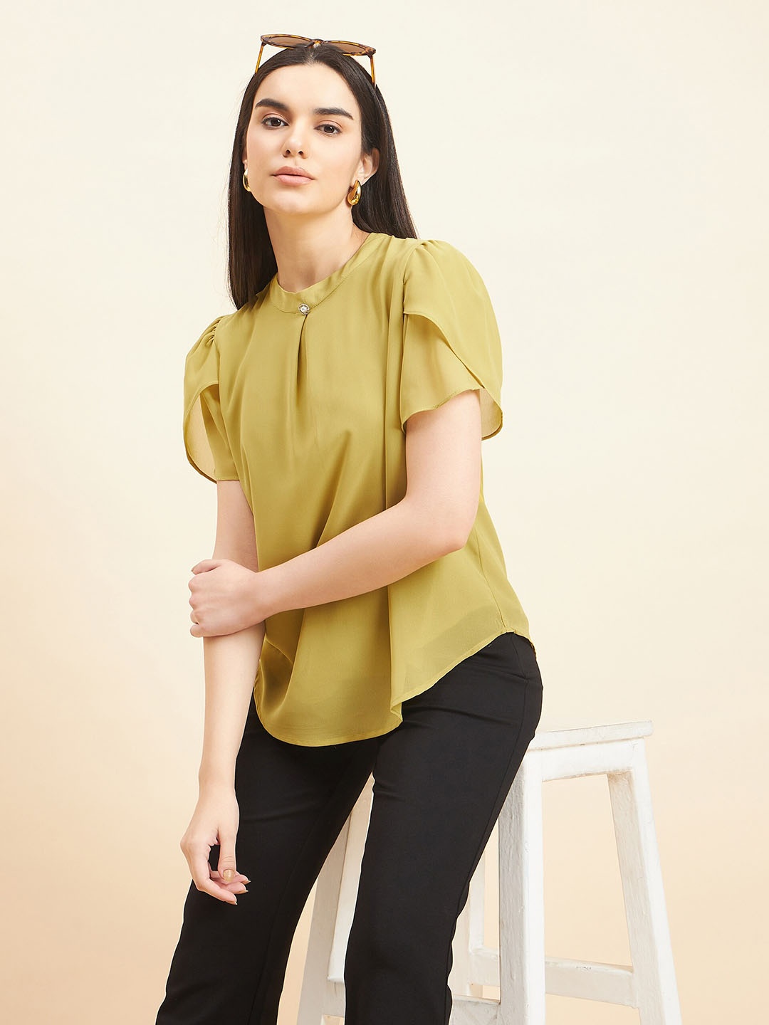 

Gipsy Round Neck Top, Green