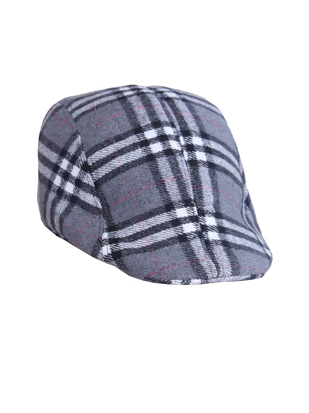 

Zacharias Men Printed Woollen Ascot Cap, Grey