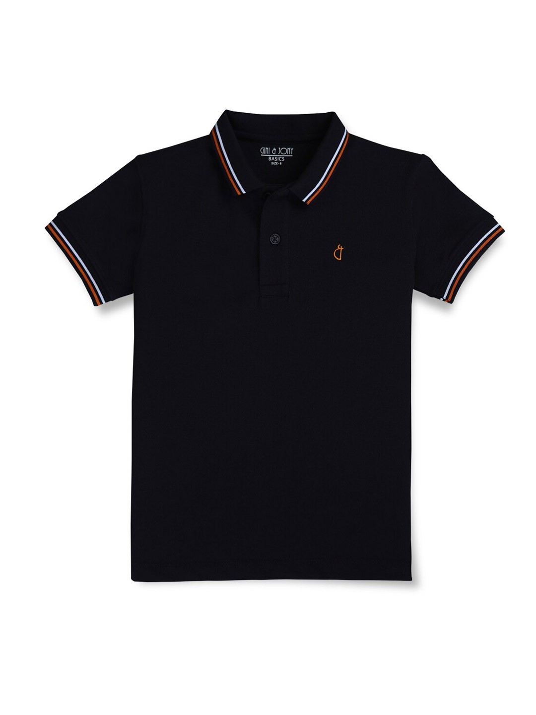 

Gini and Jony Boys Polo Collar Cotton T-shirt, Navy blue
