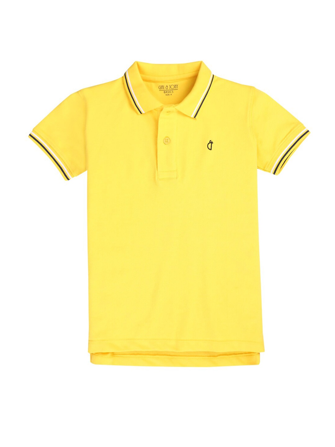 

Gini and Jony Boys Polo Collar Cotton T-shirt, Yellow