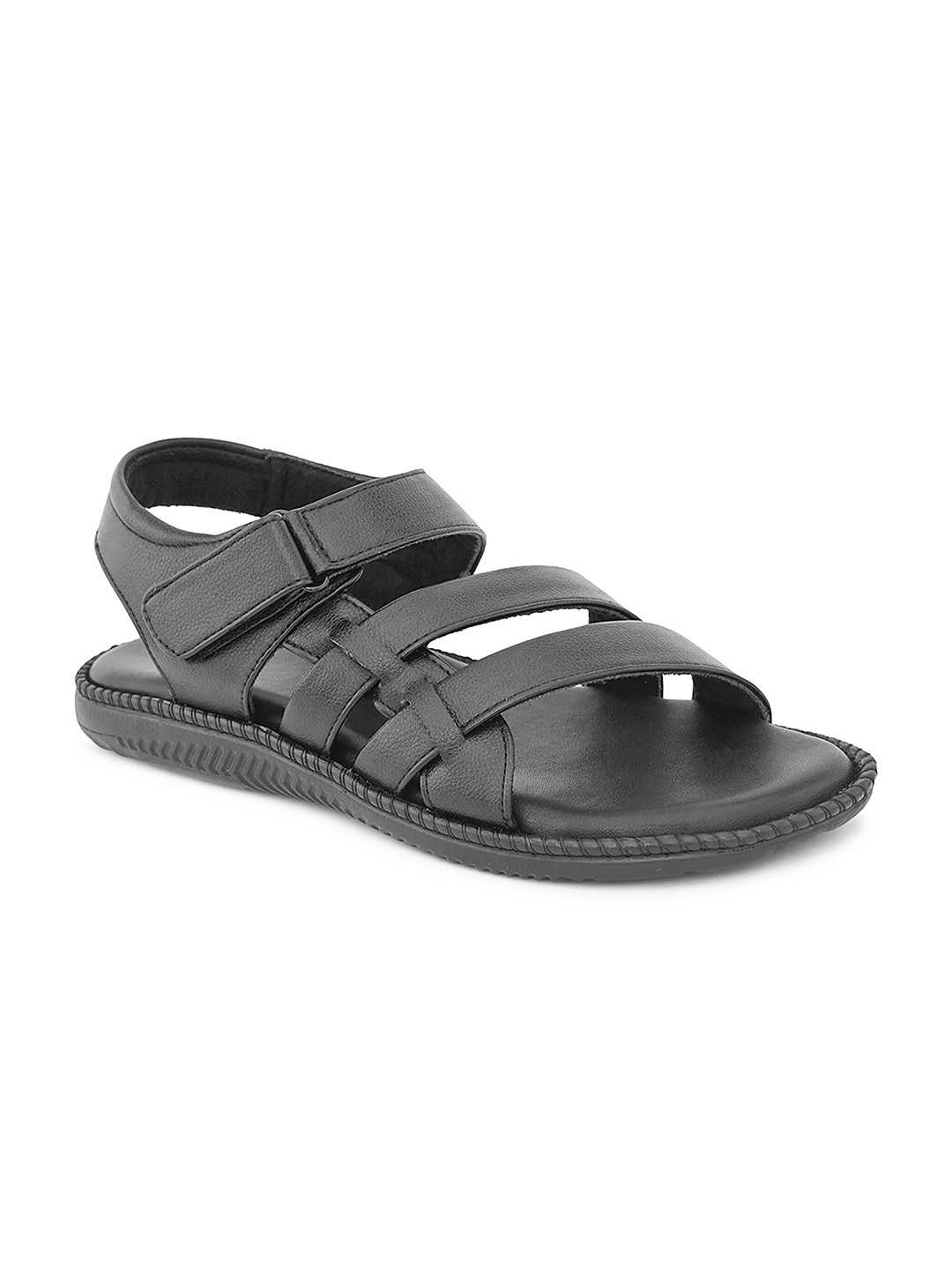 

John Karsun Men Fisherman Sandals, Black