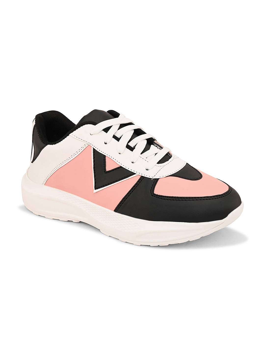 

John Karsun Men Colourblocked Round Toe Moisture Wicking Sneakers, Pink