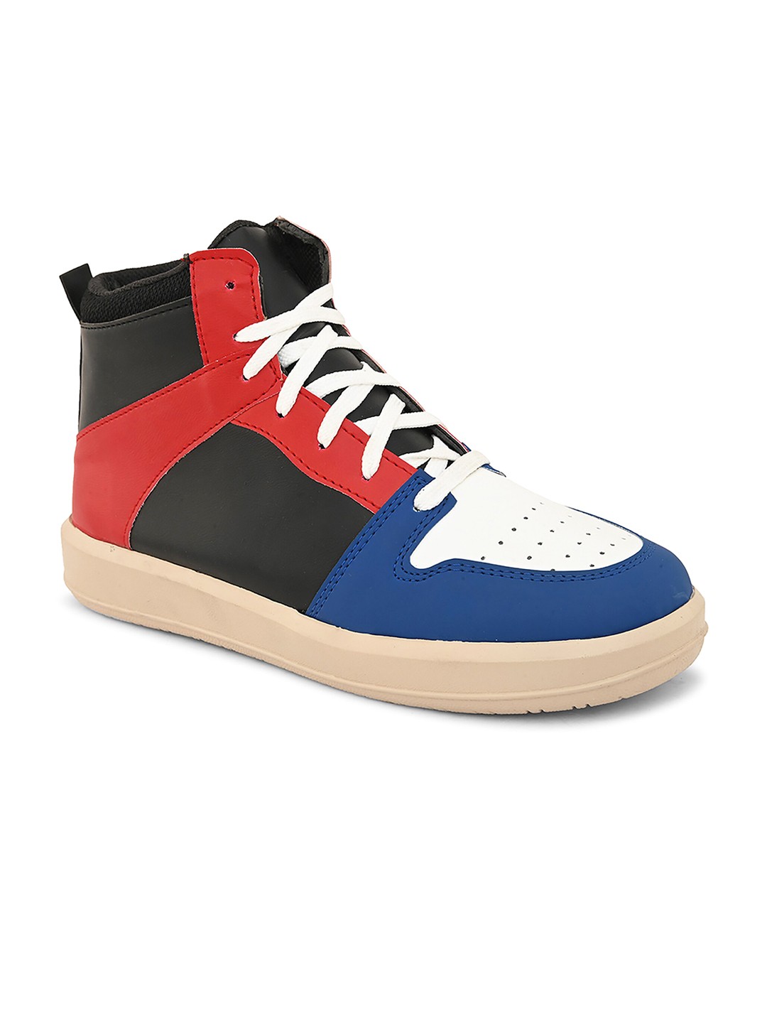 

John Karsun Men Colourblocked Round Toe Moisture Wicking Sneakers, Red