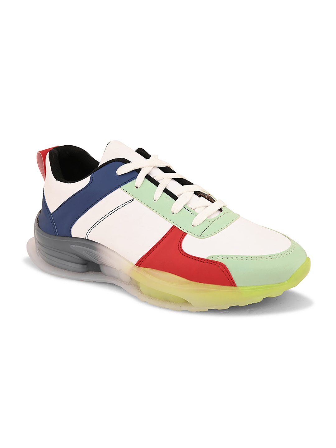 

John Karsun Men Colourblocked Round Toe Moisture Wicking Sneakers, White