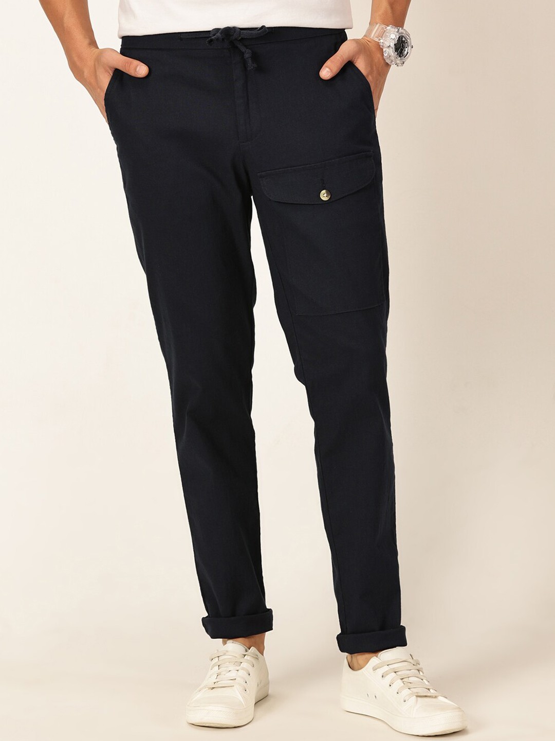 

Thomas Scott Men Smart Slim Fit Chinos, Navy blue