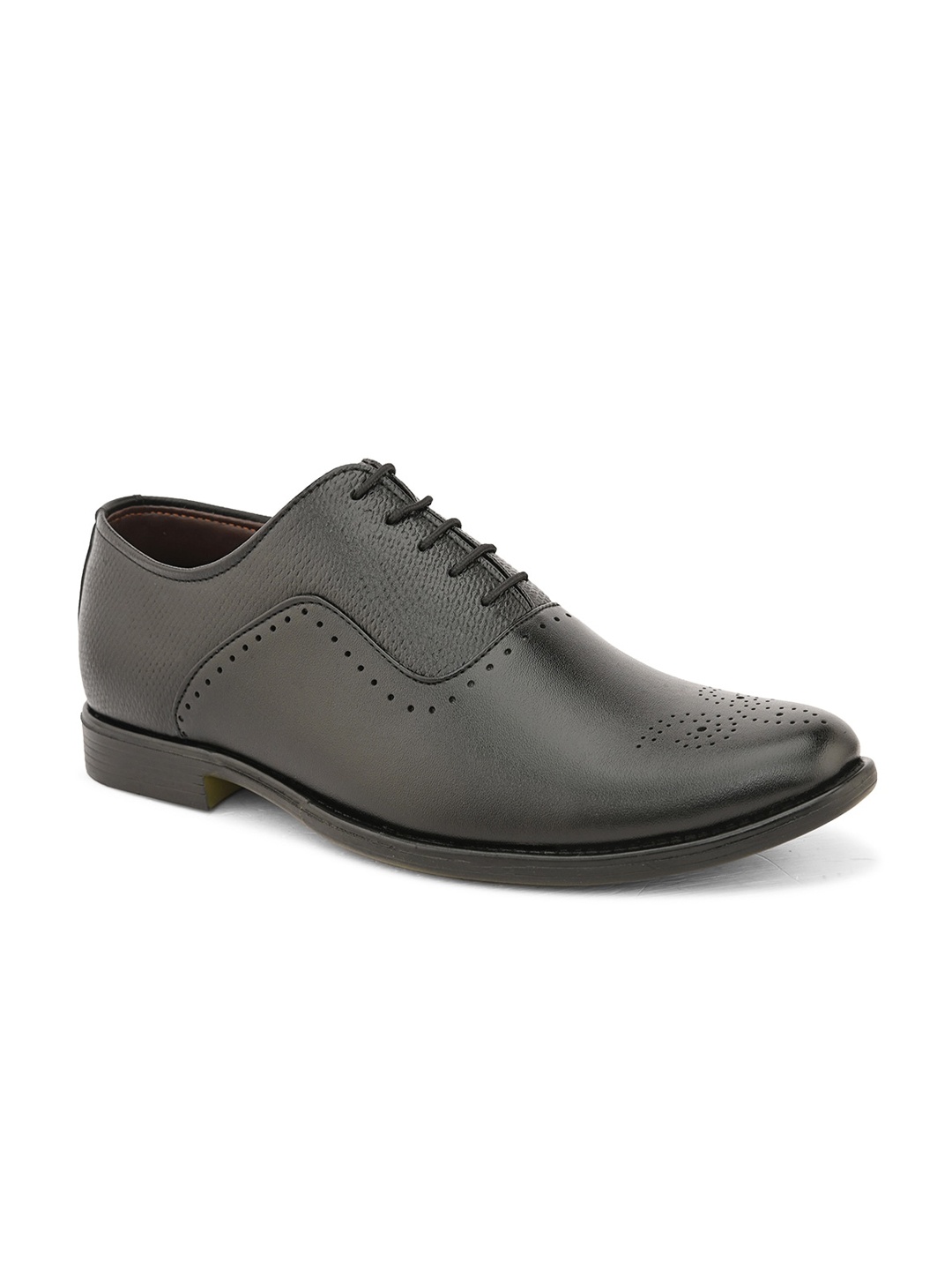 John Karsun Men Textured Formal Oxfords, Black
