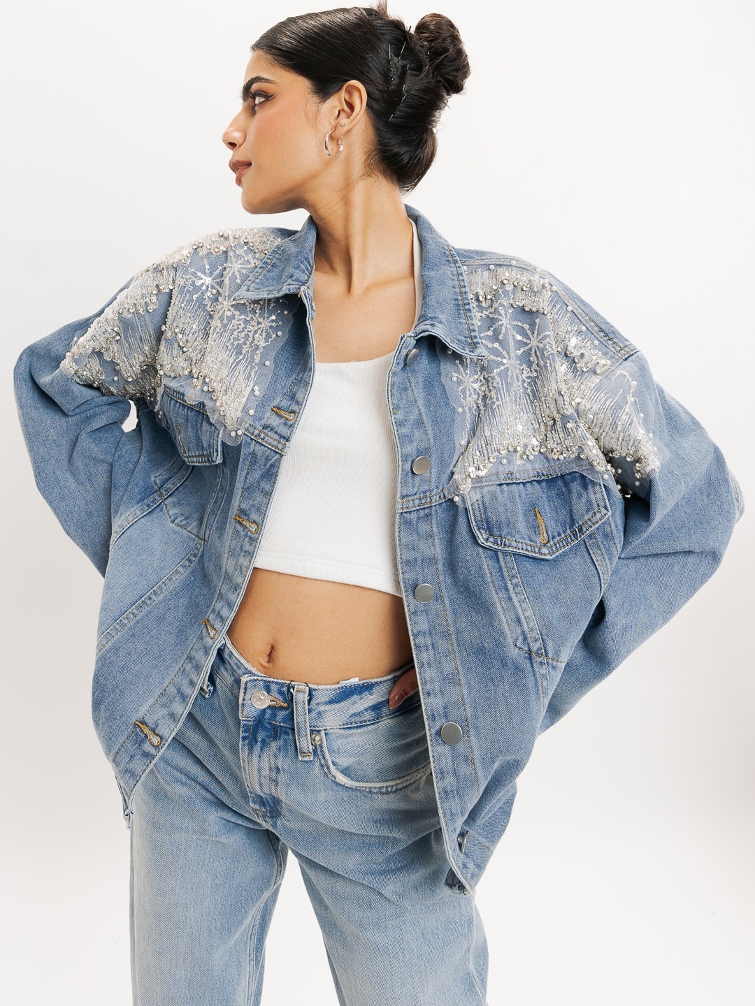 

FREAKINS Women Cotton Core Jacket, Blue