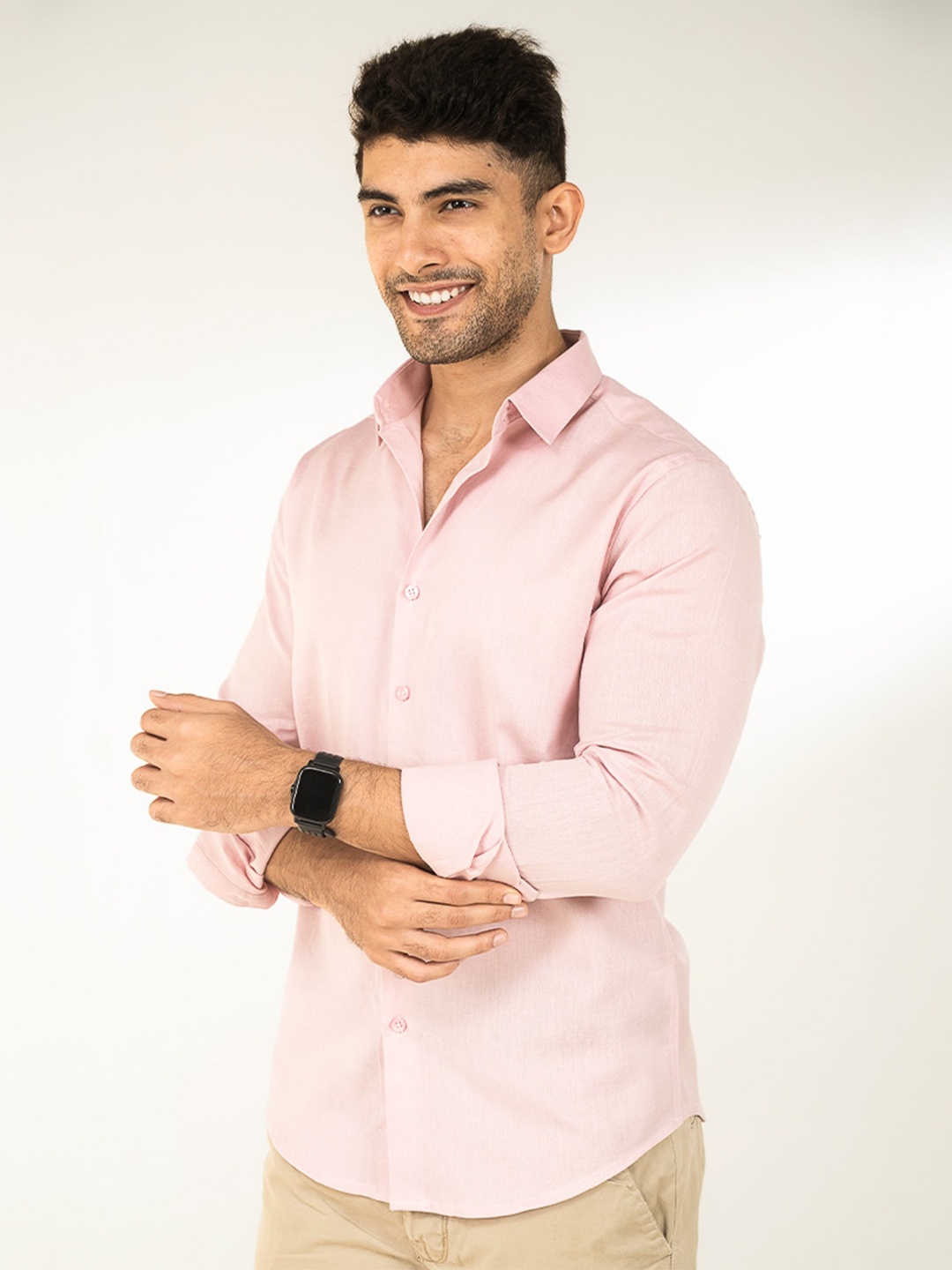 

The Bleu Label Spread Collar Full Sleeves Slim Fit Casual Shirt, Black