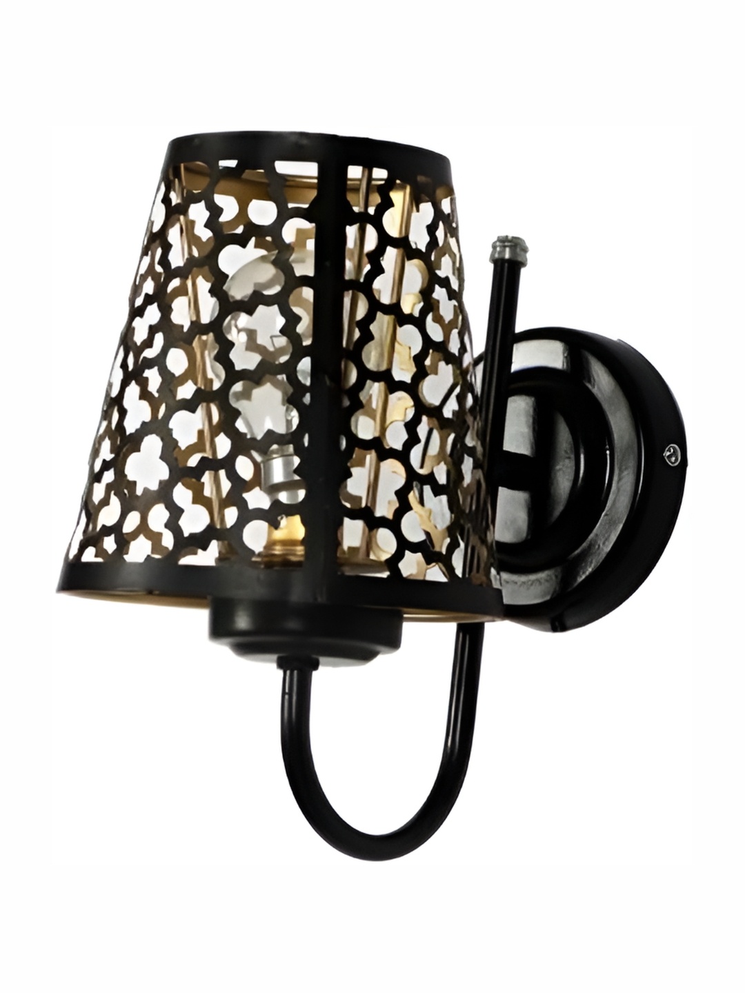 

DENICRAAS Black Textured Metal Contemporary Frustum Shaped Wall Lamp