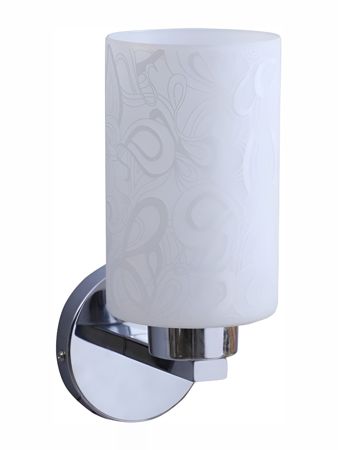 

DENICRAAS White & Grey Printed Metal Contemporary Cylindrical Shaped Wall Lamp