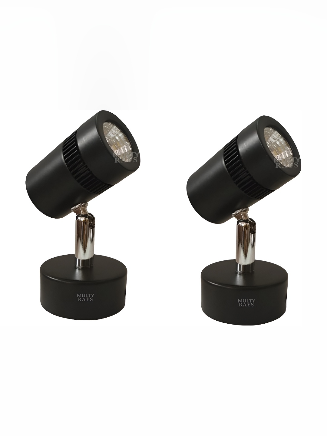 

DENICRAAS Black & Steel 2 Pcs Metal Contemporary Cylinder Shaped Wall Lamps