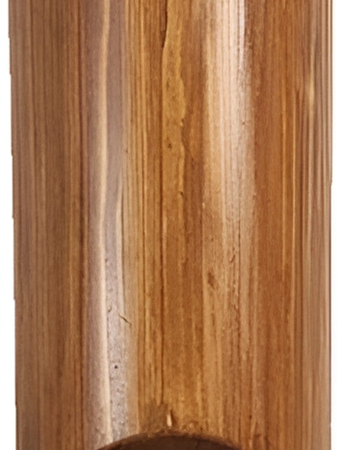 

DENICRAAS Brown Textured Wooden Contemporary Cylindrical Shaped Wall Lamps