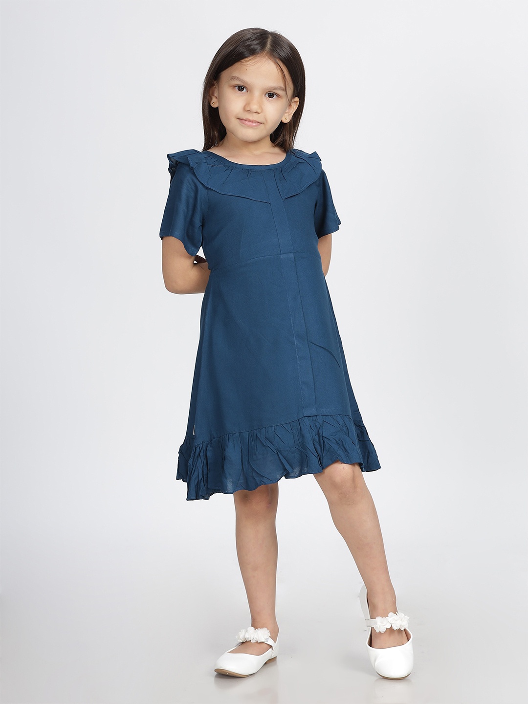 

IDAA A-Line Dress, Navy blue