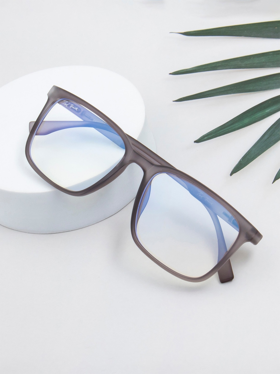 

Ted Smith Unisex Full Rim Square Frames, Grey