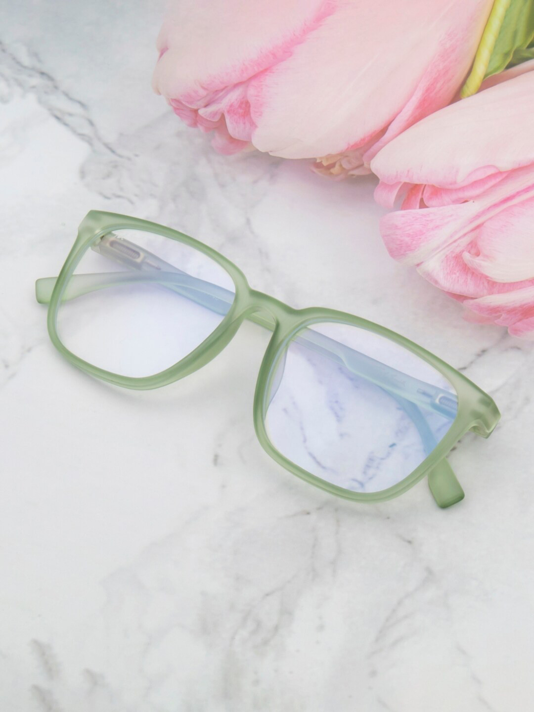 

Ted Smith Unisex Full Rim Wayfarer Frames, Green