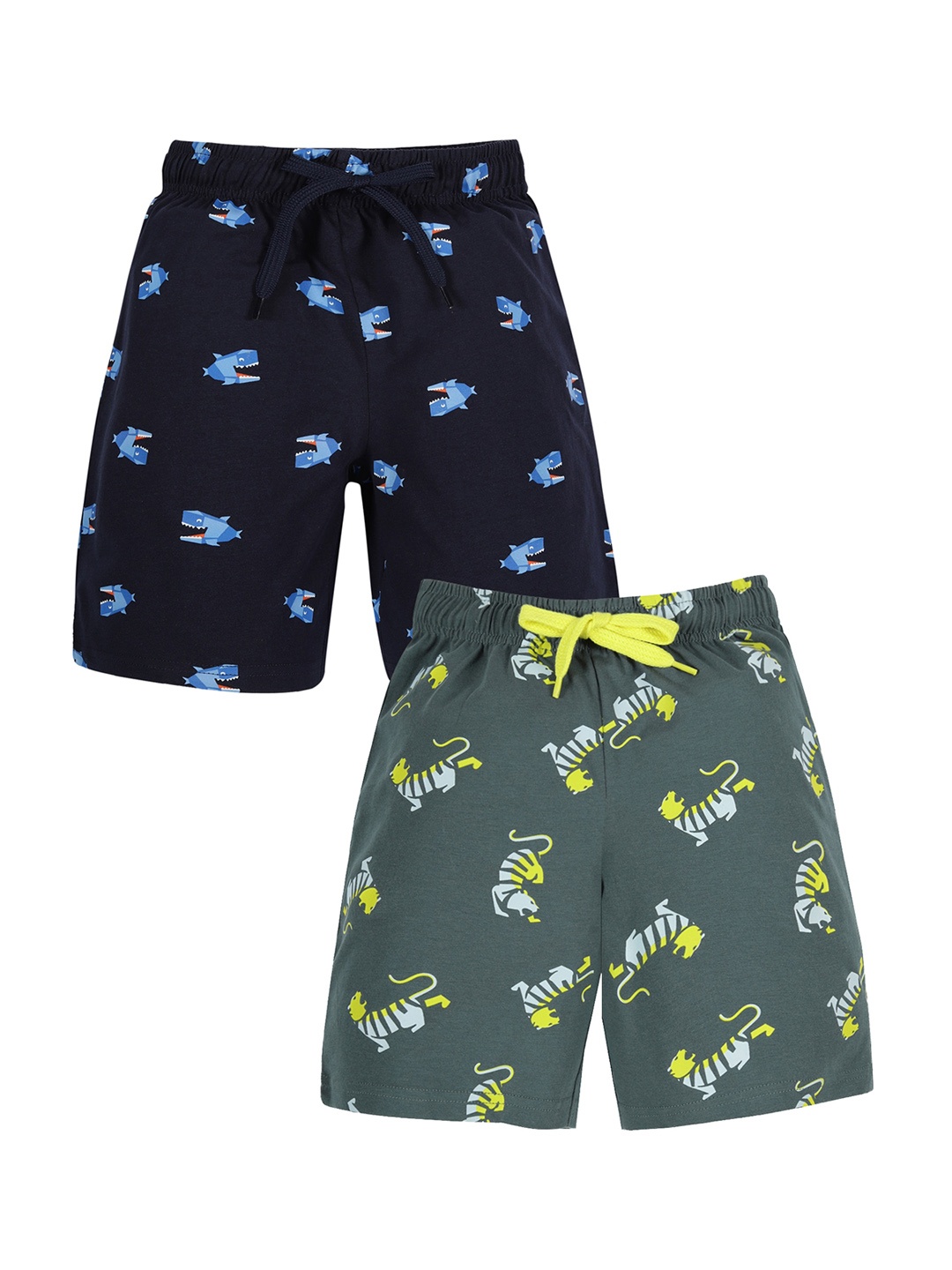 

PLUM TREE Boys Printed Shorts, Navy blue