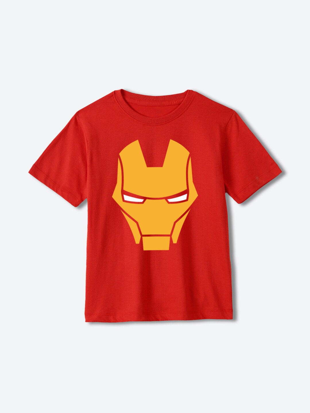 

YK Marvel Boys Printed Round Neck Short Sleeves Pure Cotton Oversized T-shirt, Red