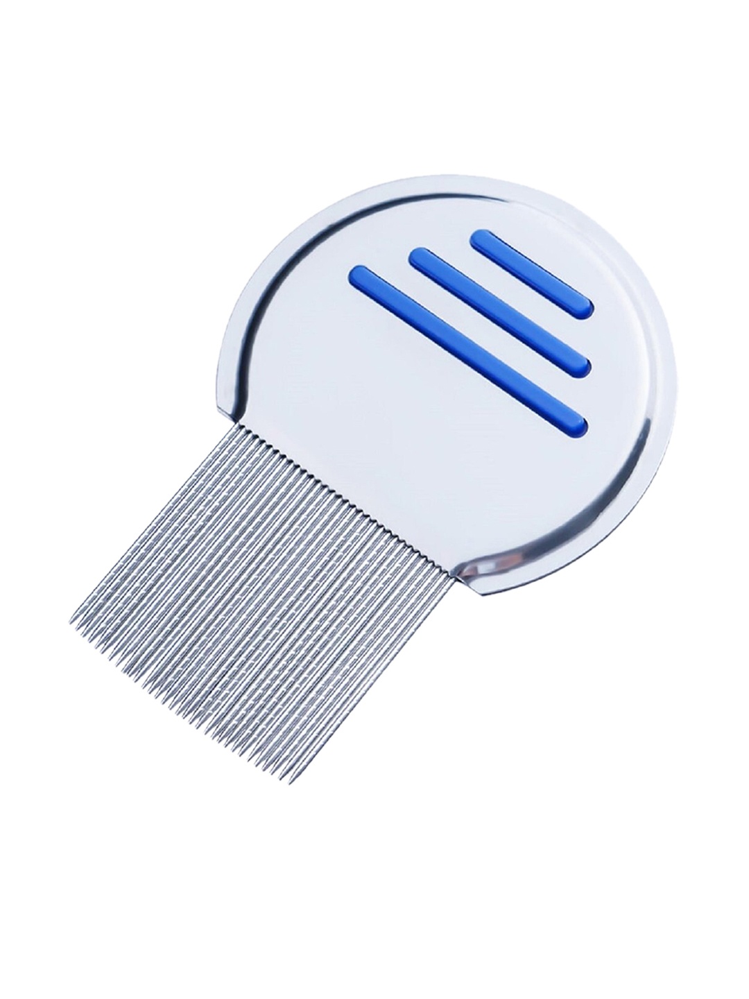 

Alexvyan Stainless Steel Reusable Long Teeth All Hair Type Head Lice Comb, Blue
