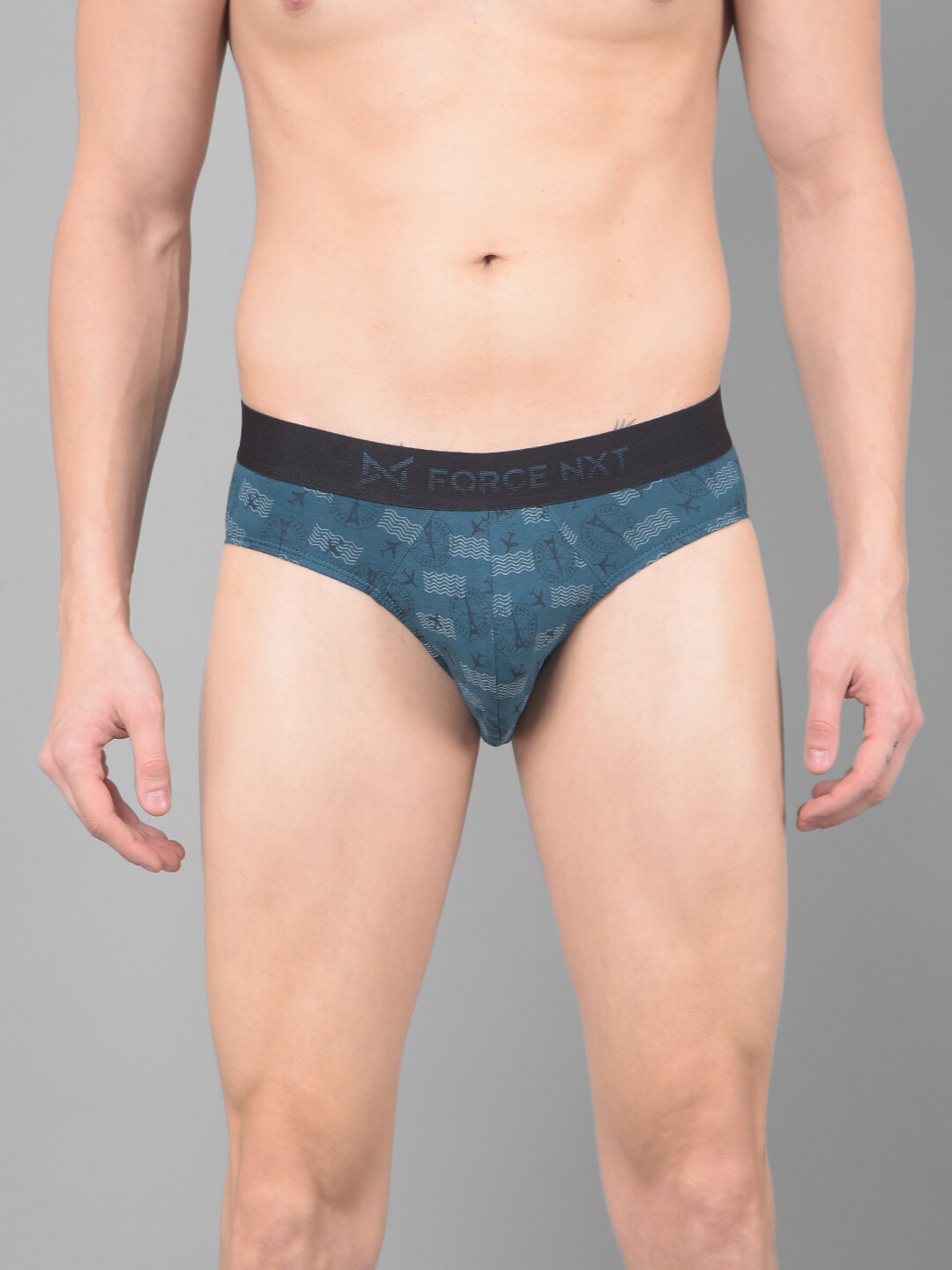 

Force NXT Typography Printed Ultra soft Anti Microbial Basic Briefs MNFL-35P-P1-PO1, Green